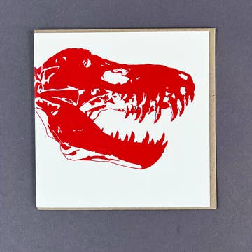 T-Rex Letterpress Card