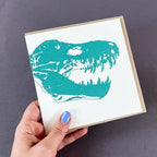 T-Rex Letterpress Card