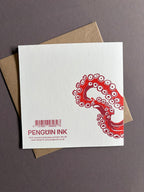 Octopus Letterpress Card