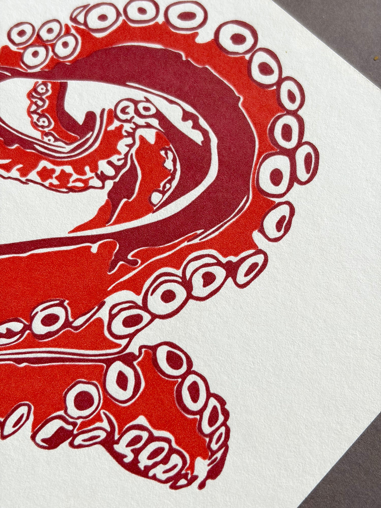 Octopus Letterpress Card