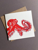 Octopus Letterpress Card