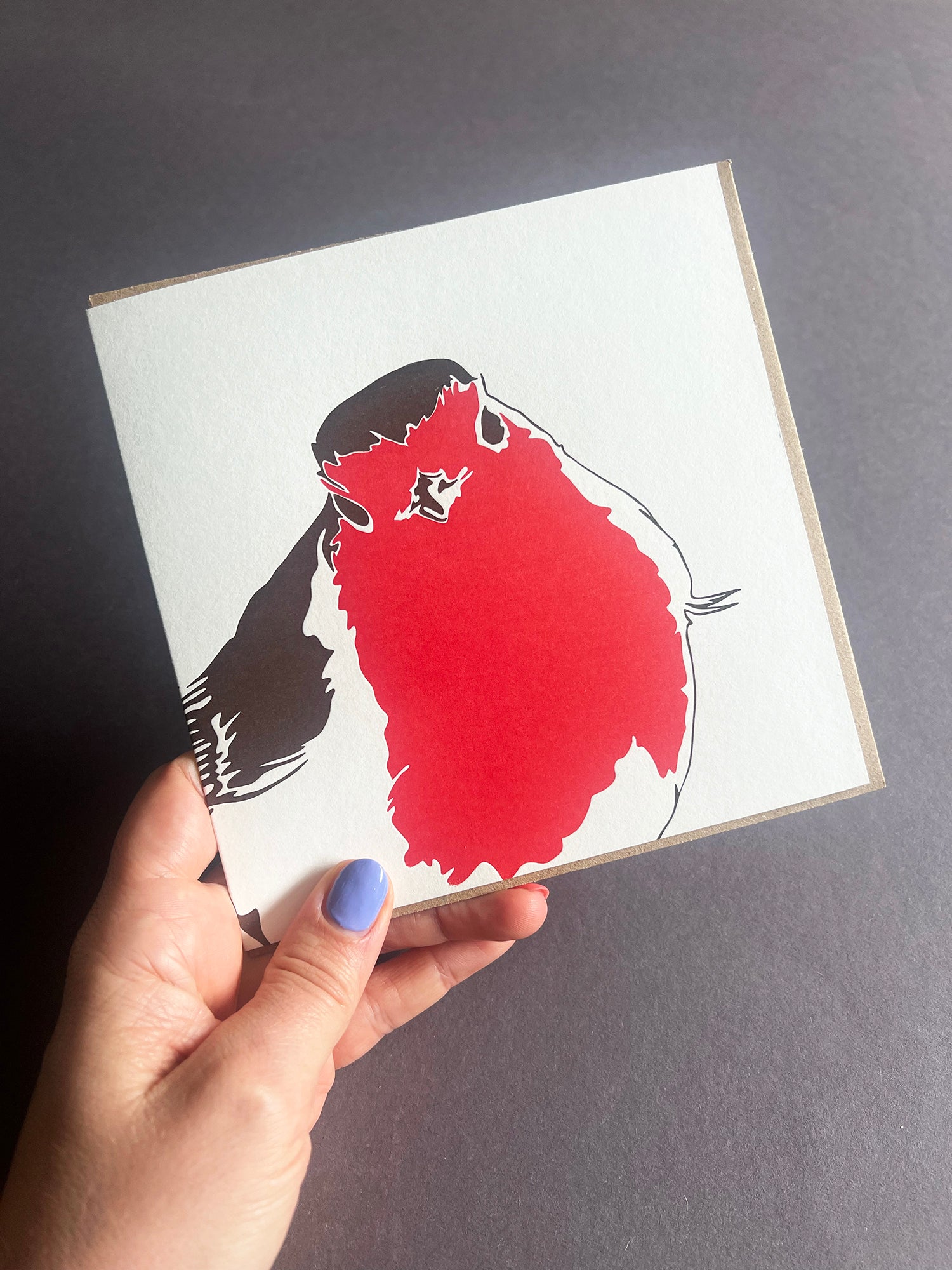 Robin Letterpress Card