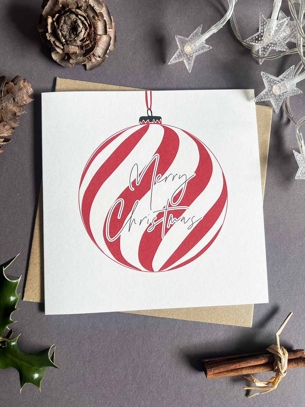 Merry Bauble Letterpress Card