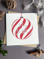 Merry Bauble Letterpress Card