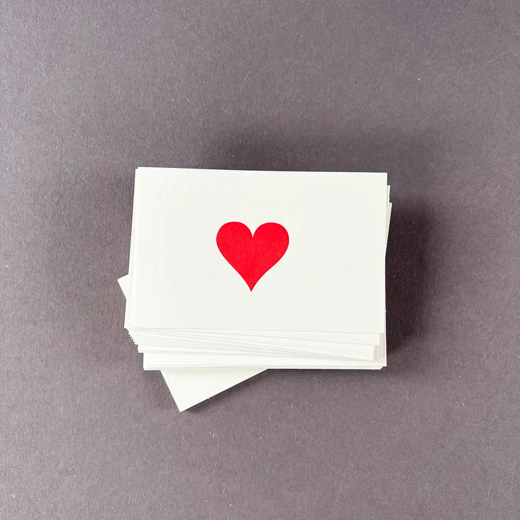 Red Heart Gift Tag Florist Cards