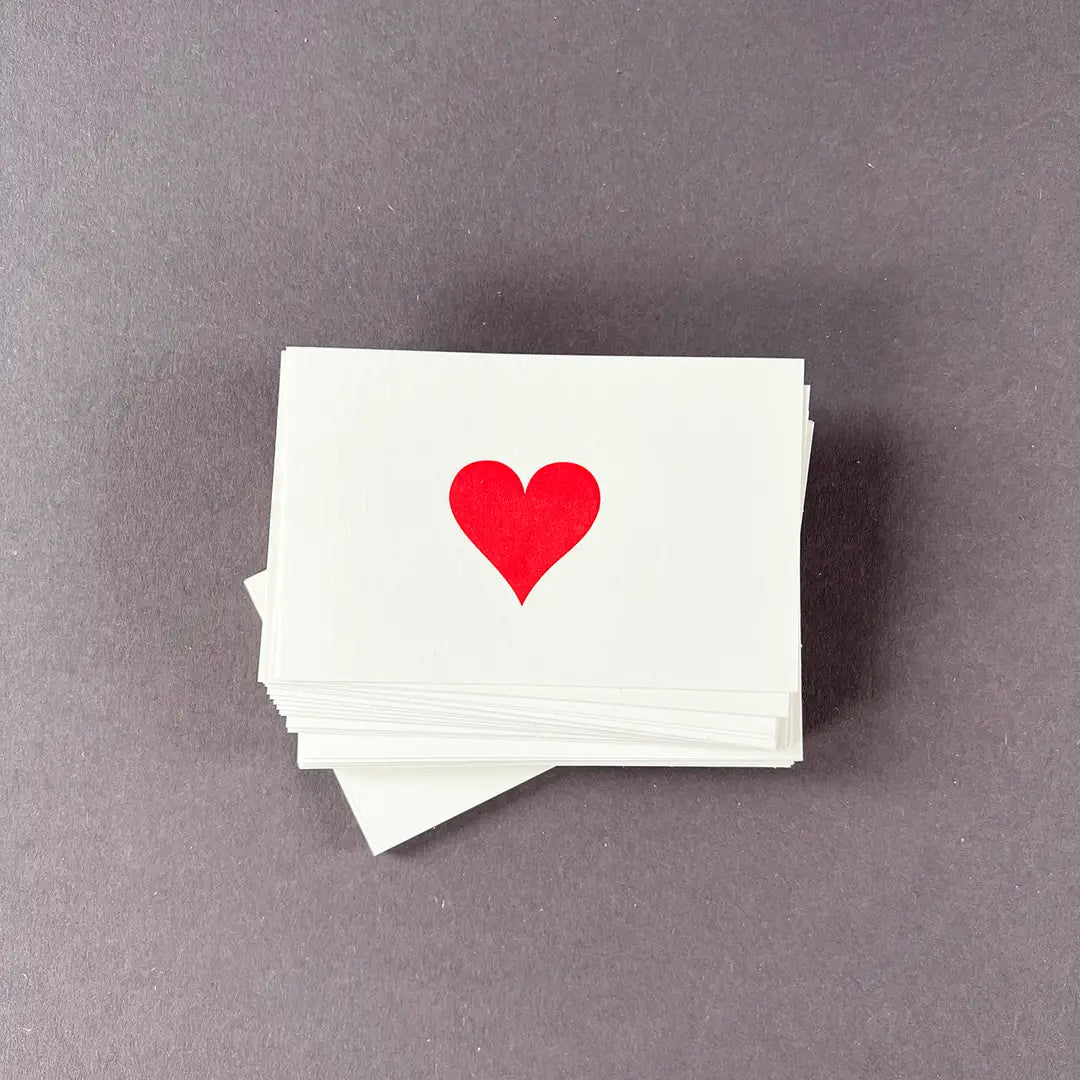 Red Heart Gift Tag Florist Cards