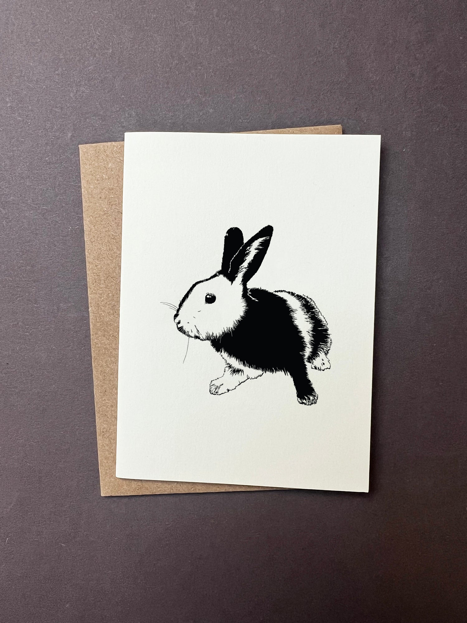 Harlequin Bunny Card