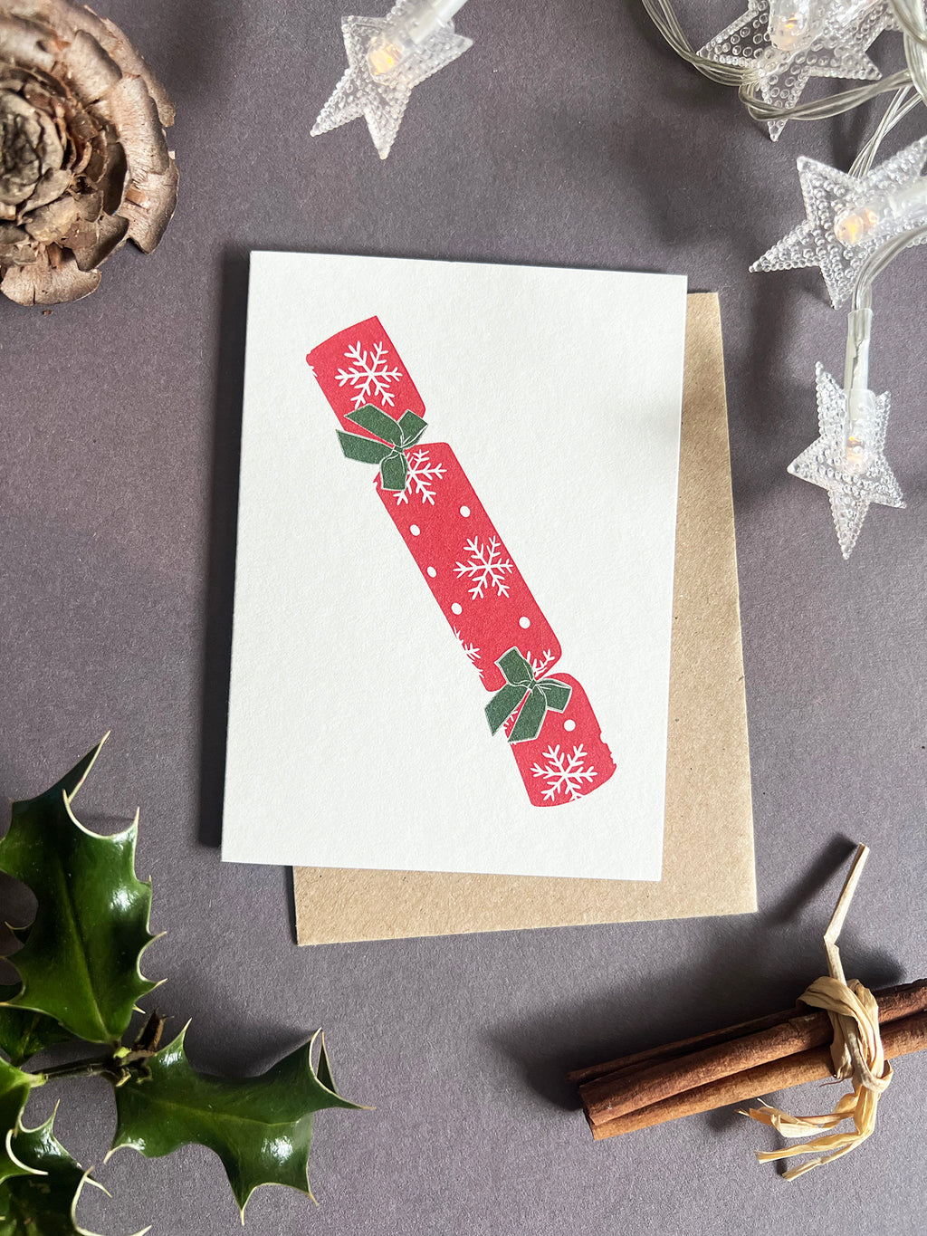Snowflake Cracker Card