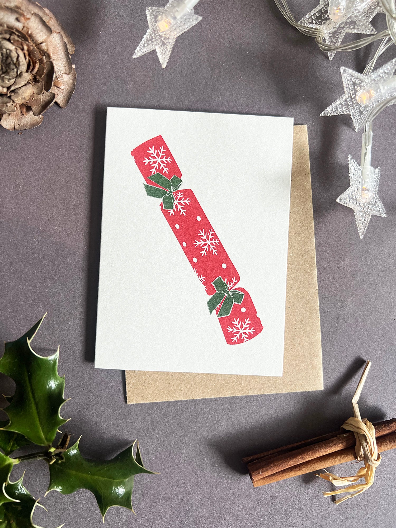 Snowflake Cracker Card