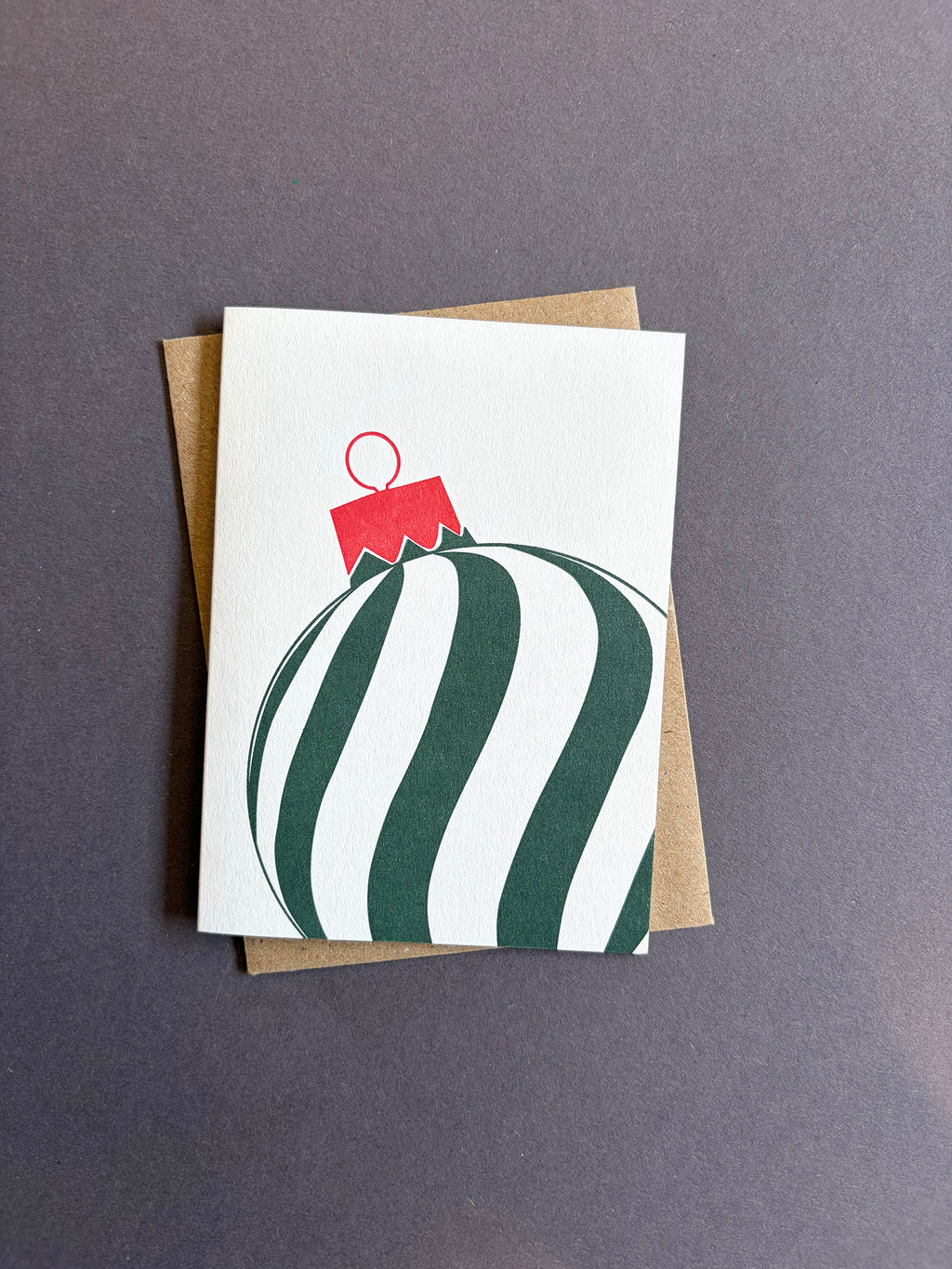 Spiral Bauble Card