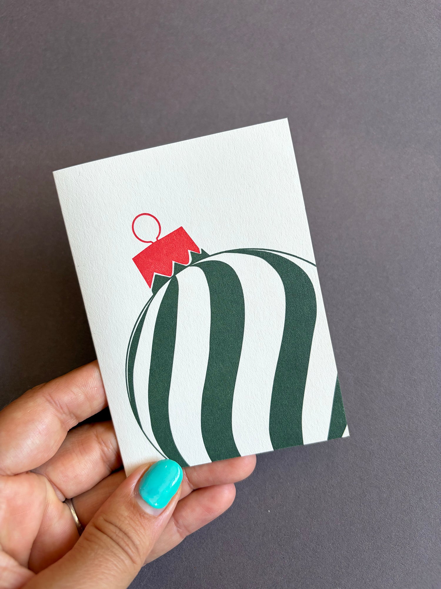 Spiral Bauble Card