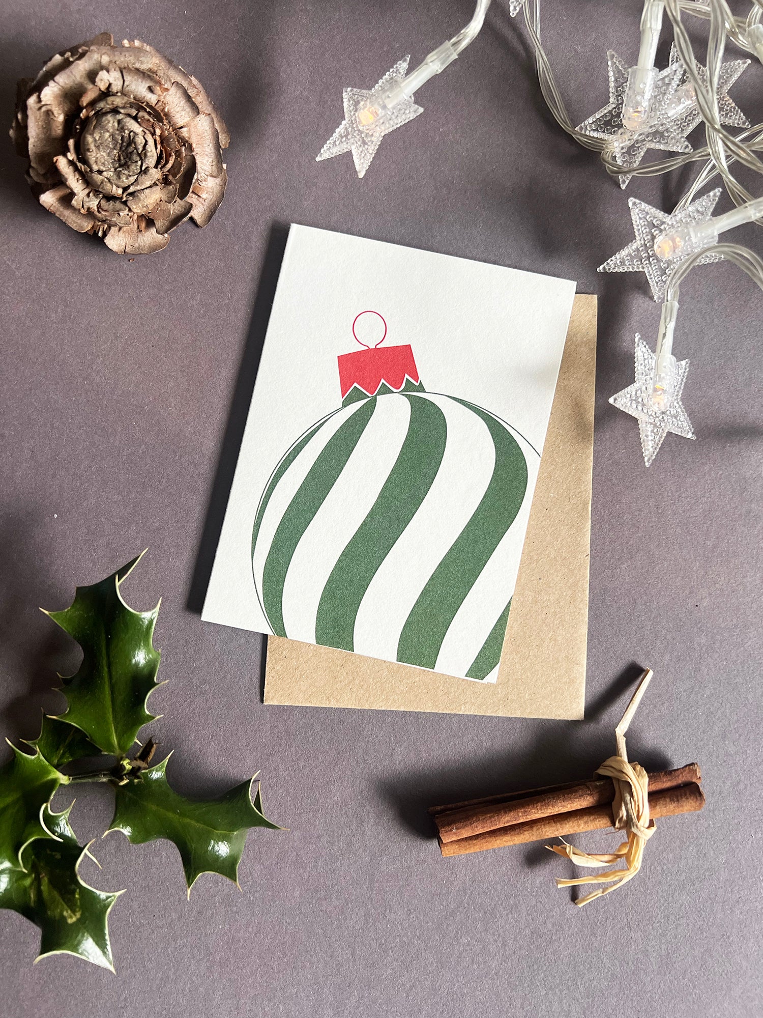 Spiral Bauble Card