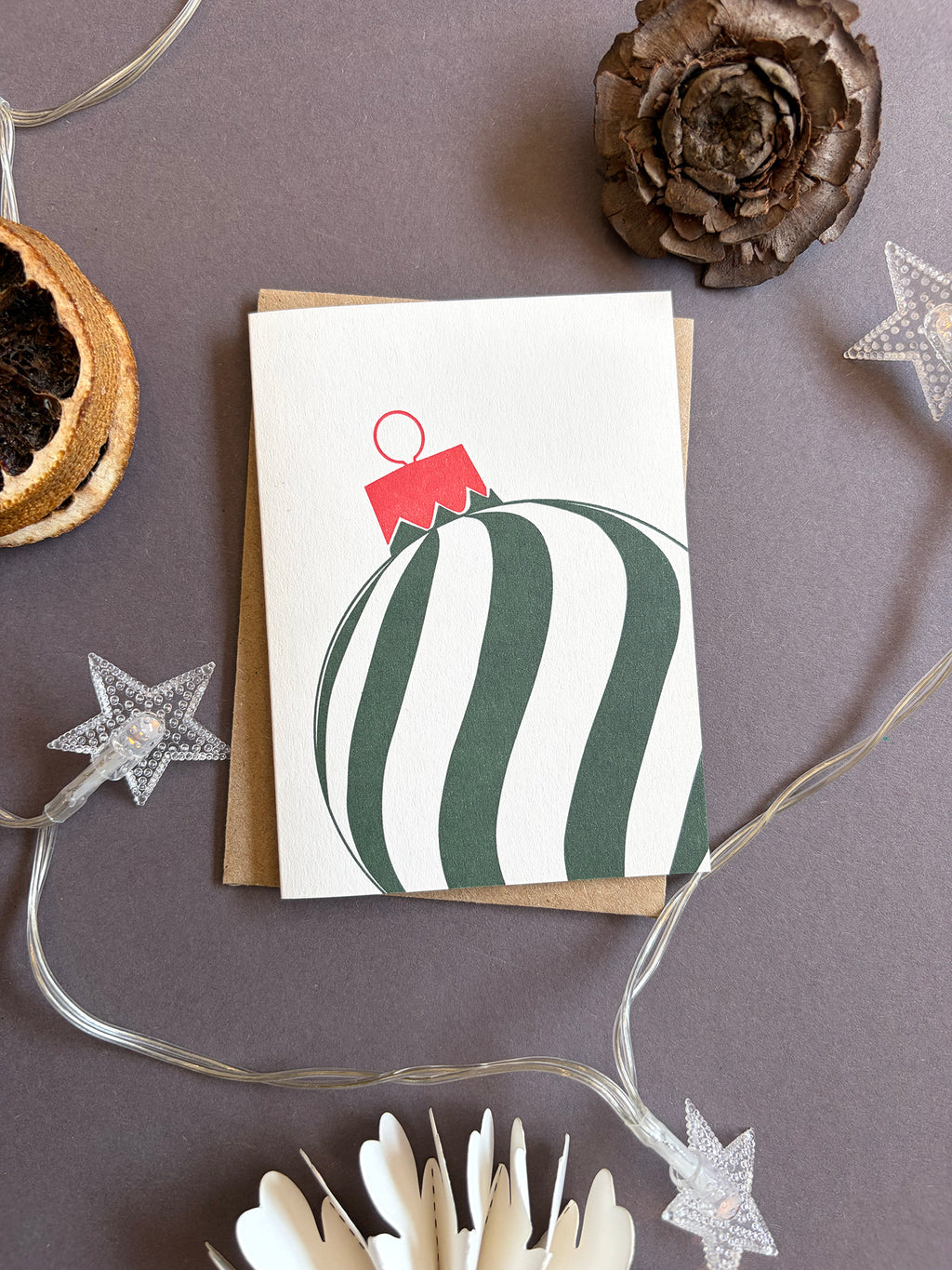 Spiral Bauble Card