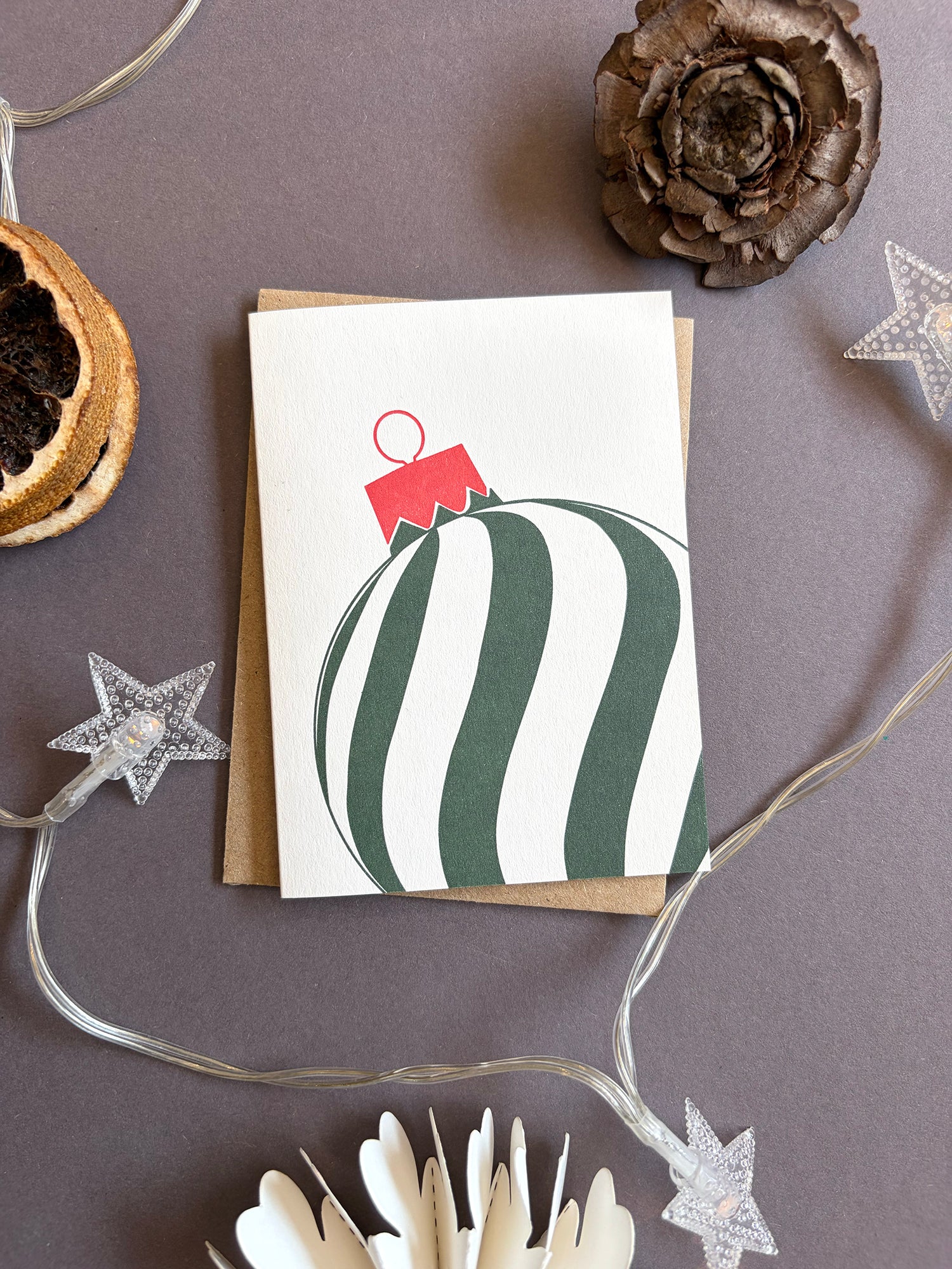 Spiral Bauble Card