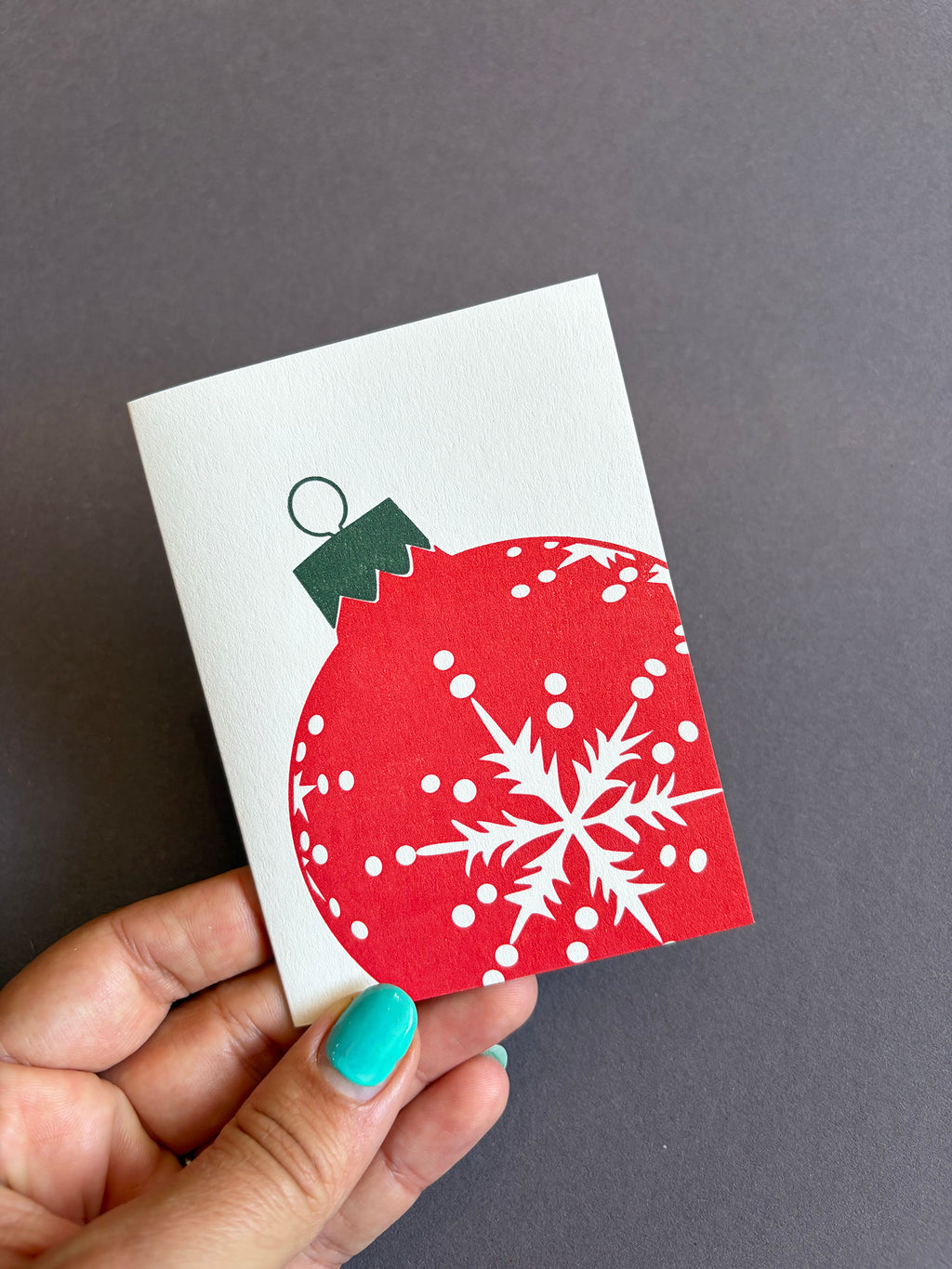 Snowflake Bauble Card