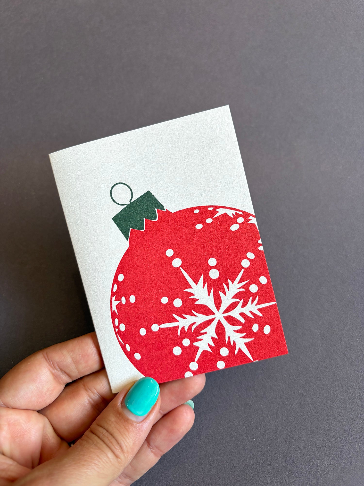 Snowflake Bauble Card