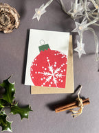 Snowflake Bauble Card