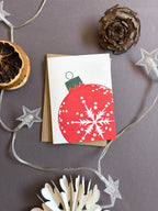 Snowflake Bauble Card