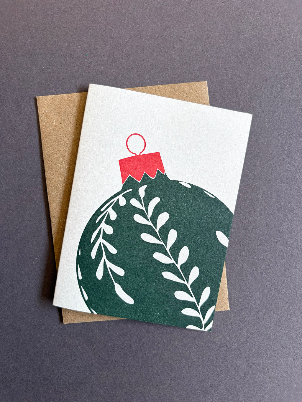 Leaf Bauble Card