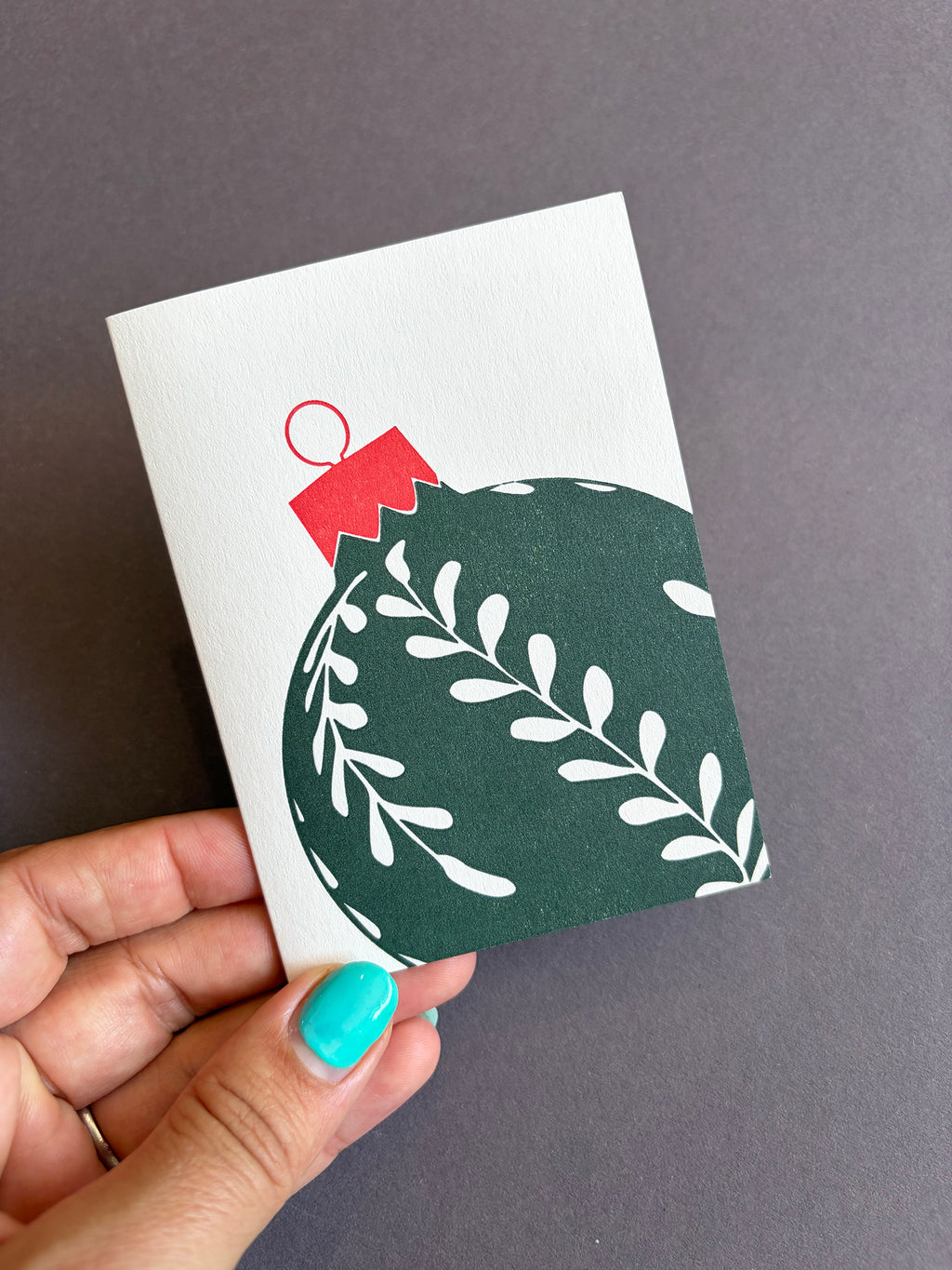 Leaf Bauble Card