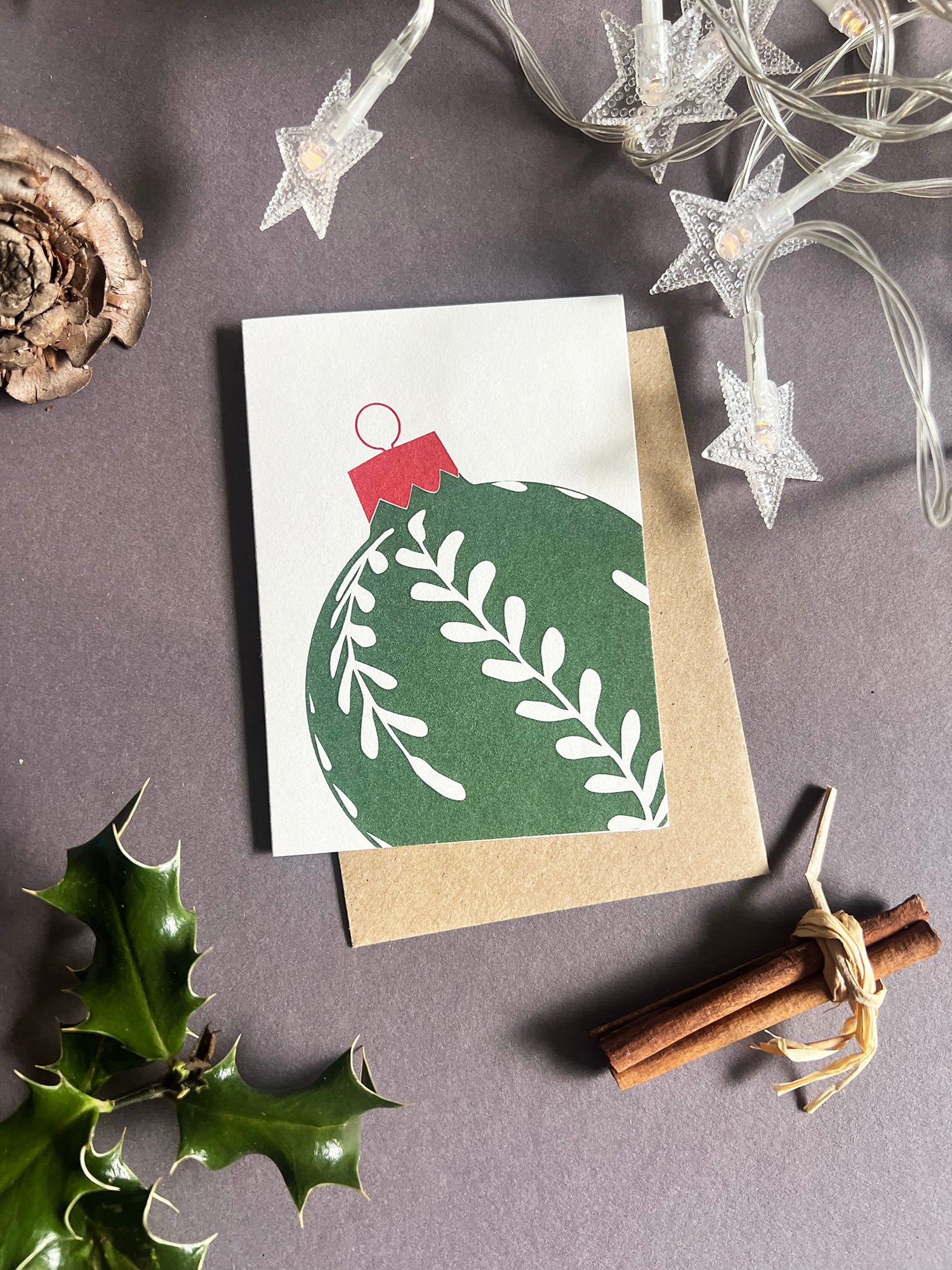 Leaf Bauble Card