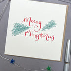 It's Christmas Pine Letterpress Card