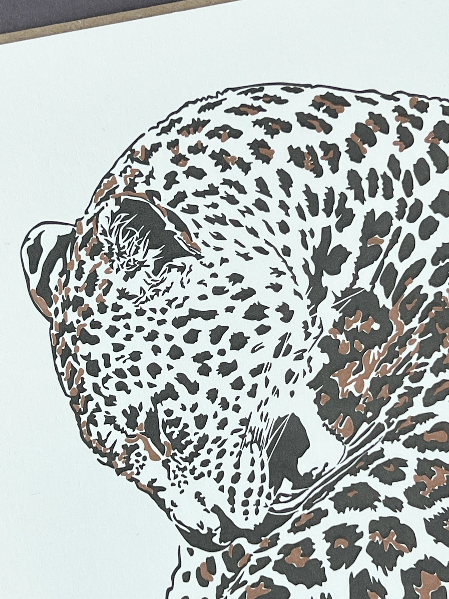 Leopard Letterpress Card