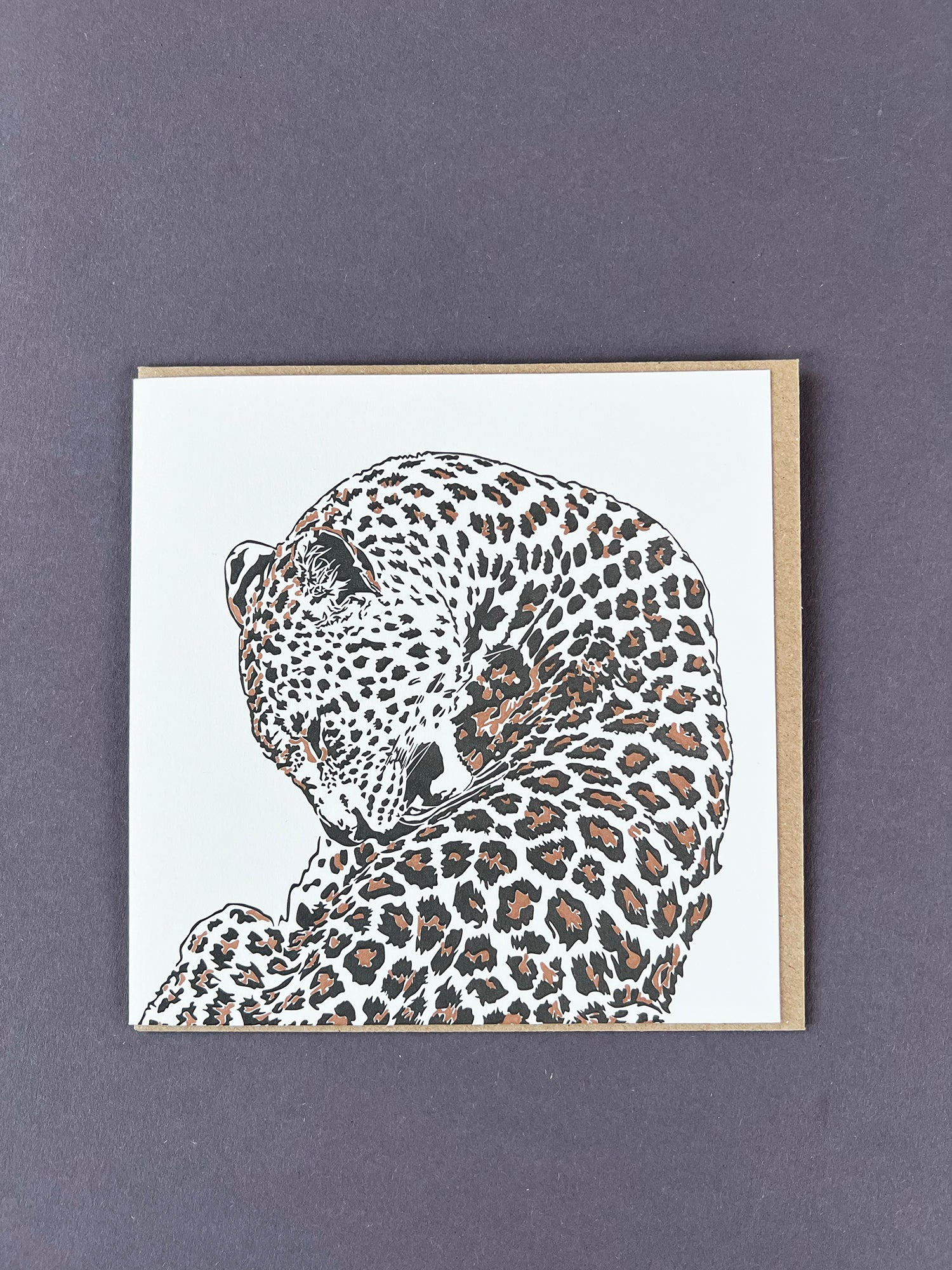 Leopard Letterpress Card