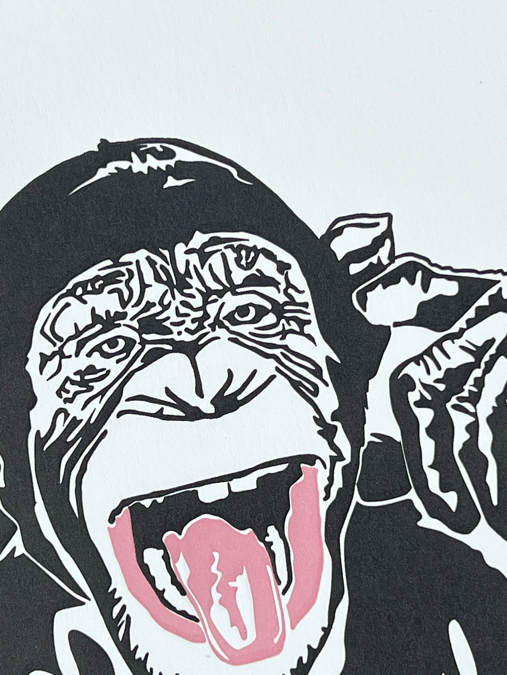 Chimpanzee Letterpress Card