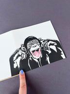 Chimpanzee Letterpress Card
