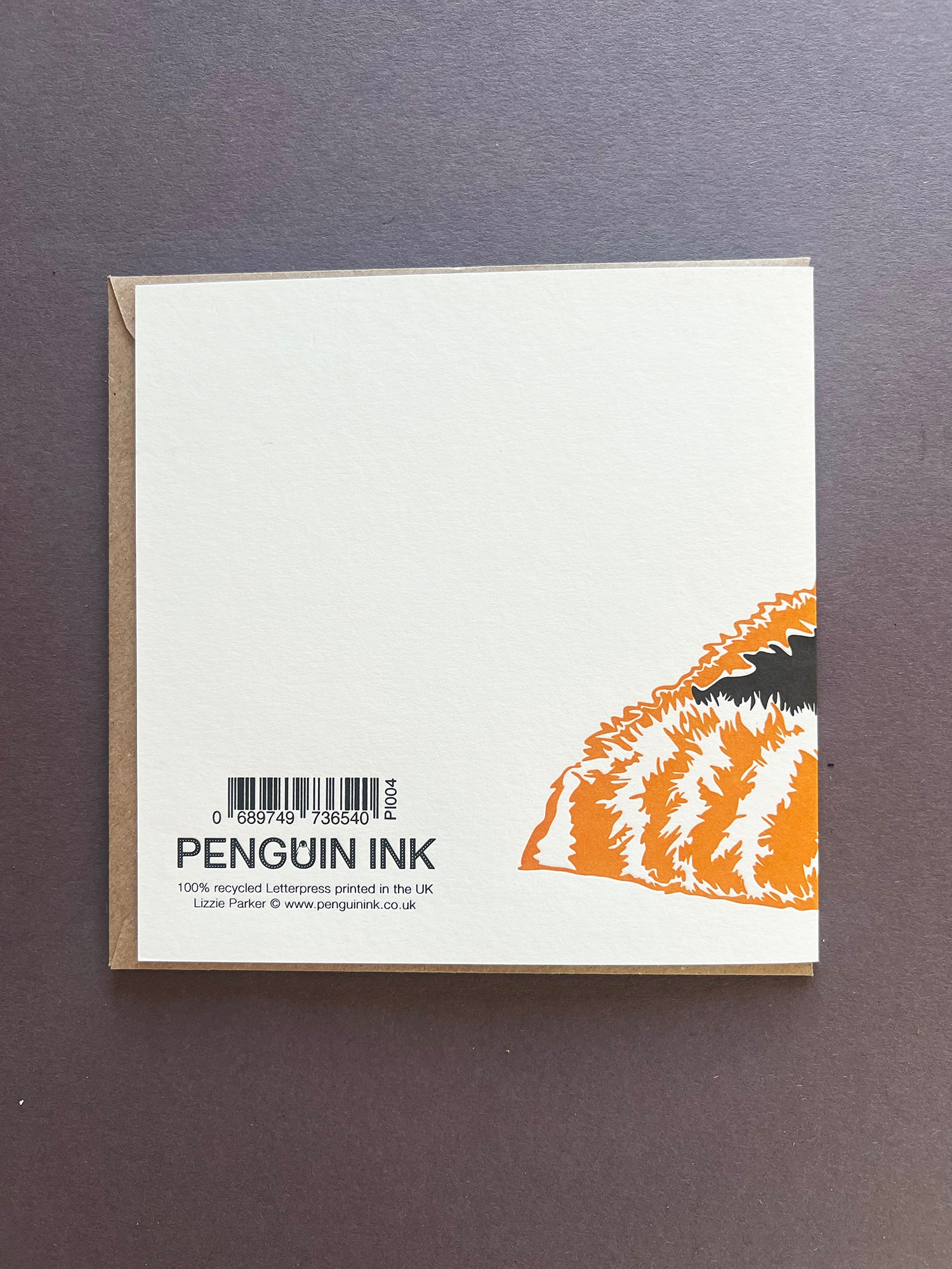 Red Panda Letterpress Card