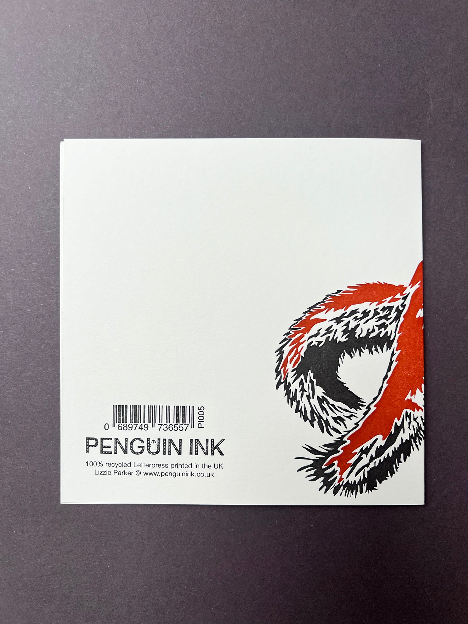 Fox Love Letterpress Card