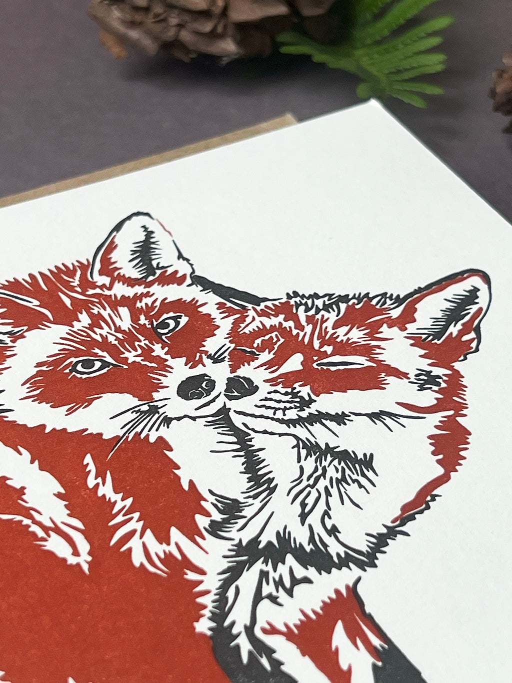Fox Love Letterpress Card