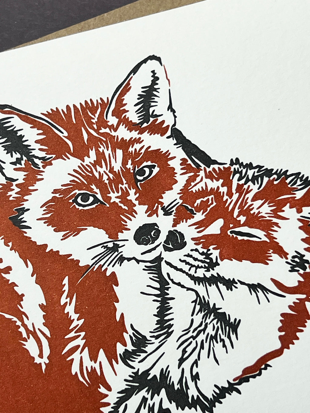 Fox Love Letterpress Card
