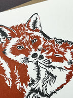 Fox Love Letterpress Card