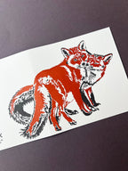 Fox Love Letterpress Card