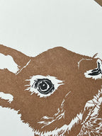 Wild Rabbit Letterpress Card
