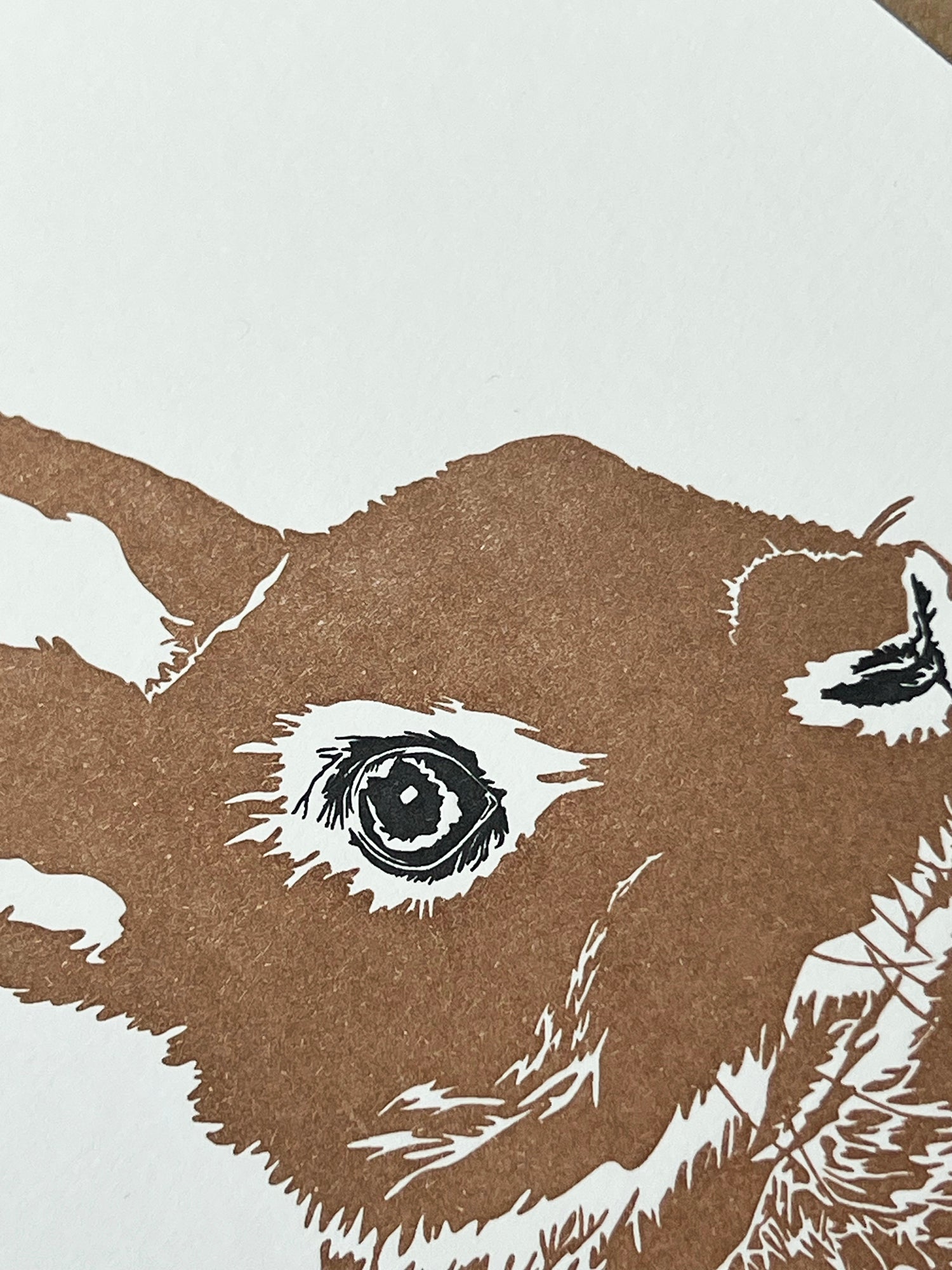 Wild Rabbit Letterpress Card