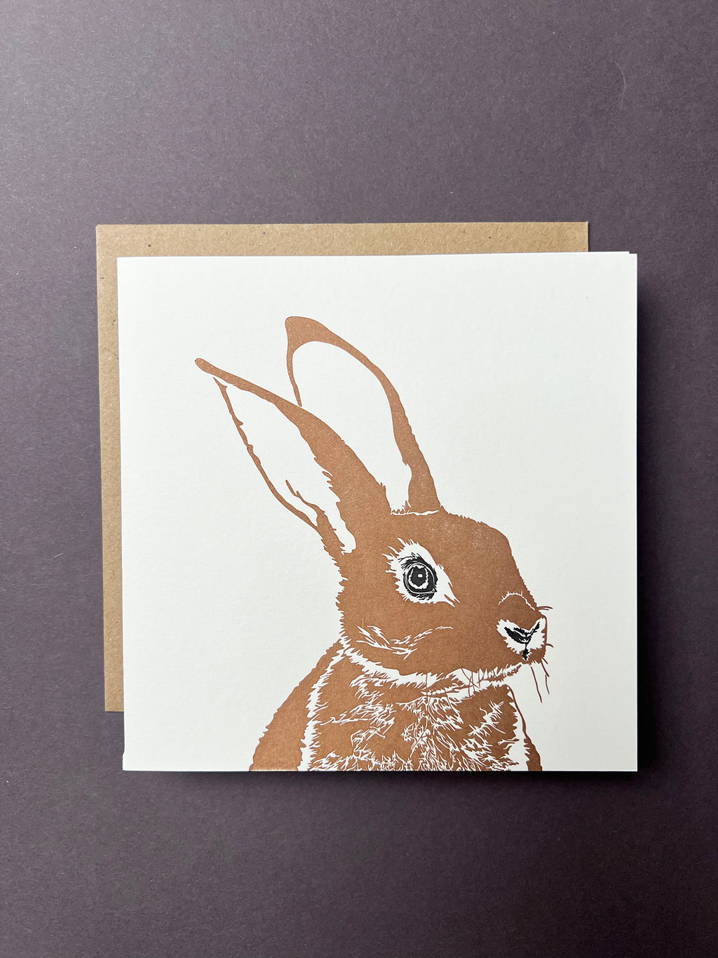 Wild Rabbit Letterpress Card
