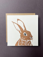 Wild Rabbit Letterpress Card