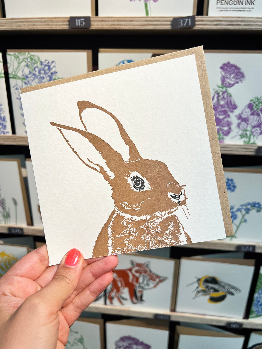 Wild Rabbit Letterpress Card