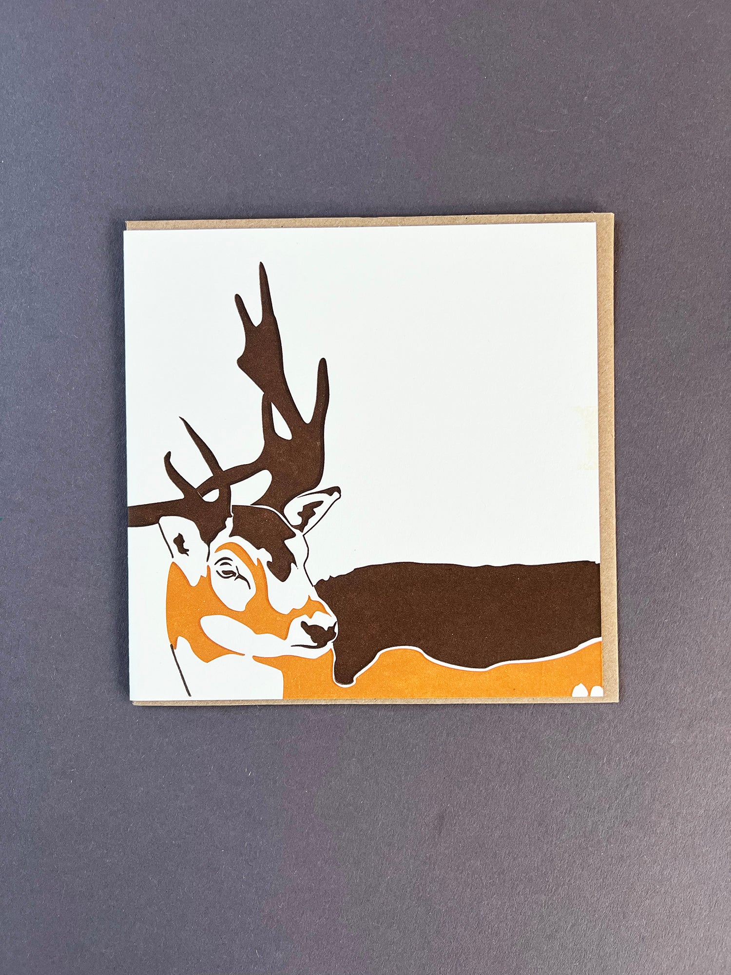 Stag Letterpress Card