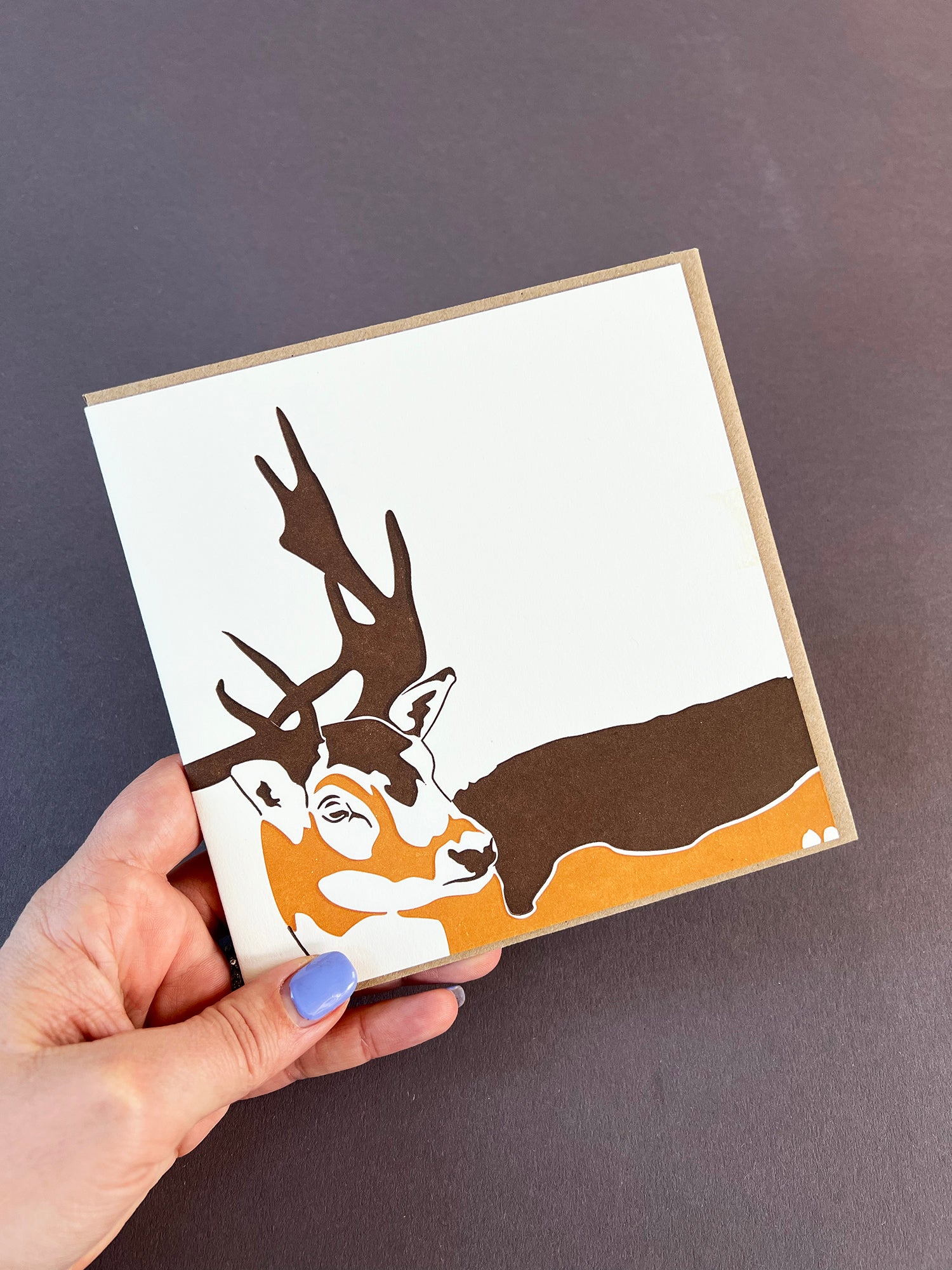 Stag Letterpress Card