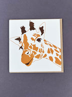 Giraffe Letterpress Card