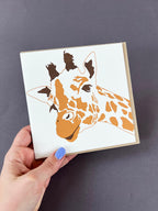 Giraffe Letterpress Card