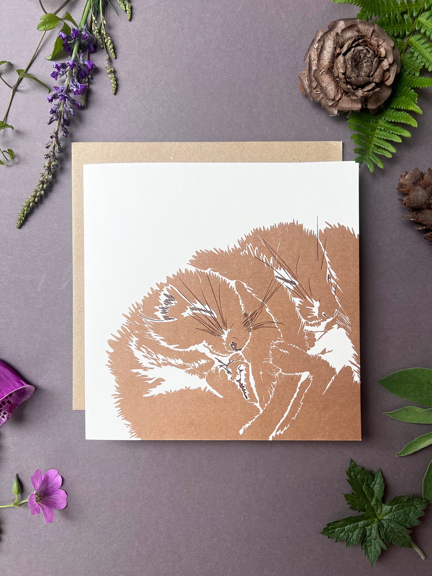 Dormice Letterpress Card