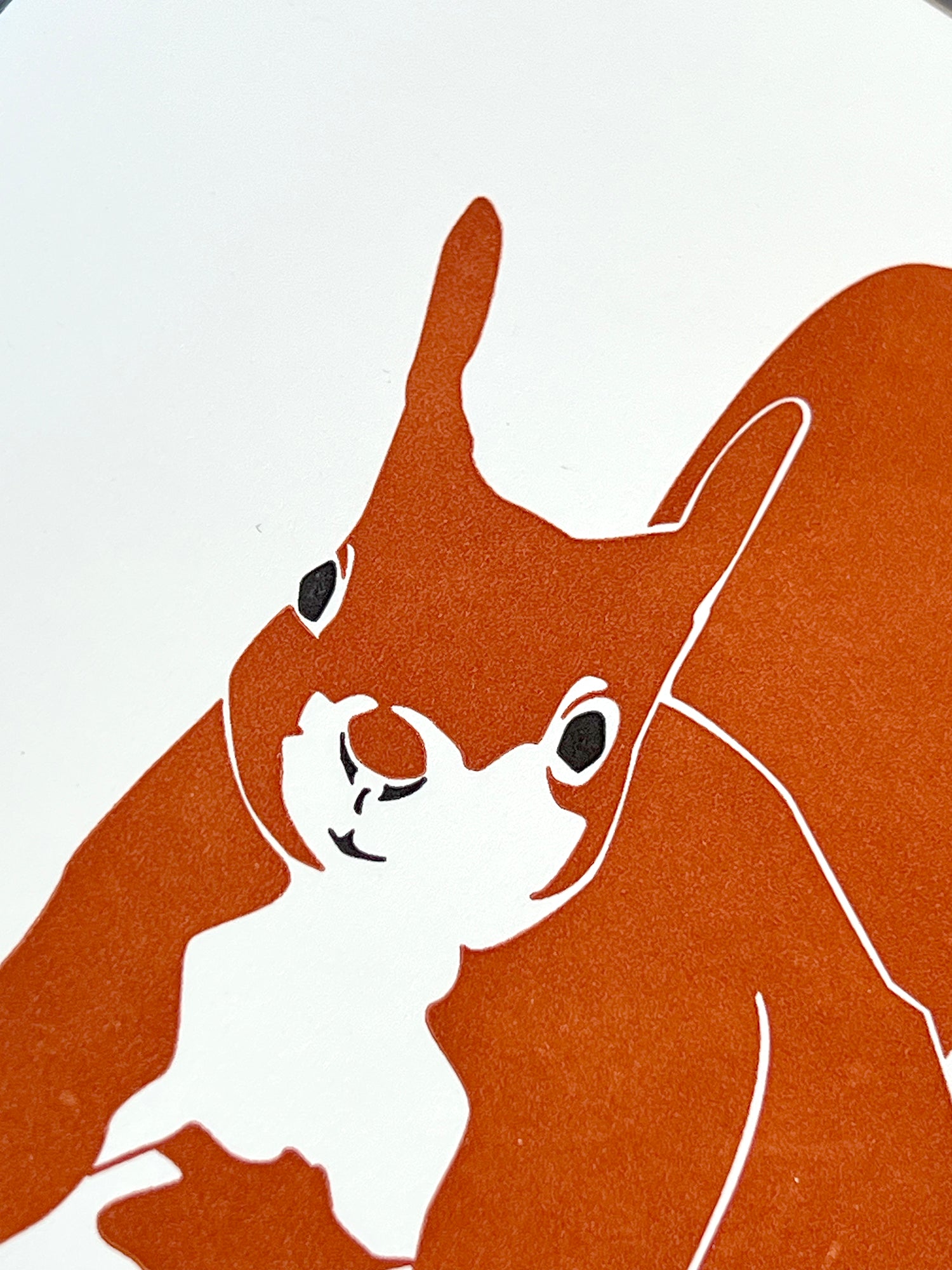 Squirrel Letterpress Card