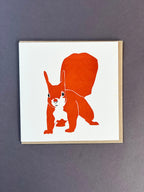 Squirrel Letterpress Card
