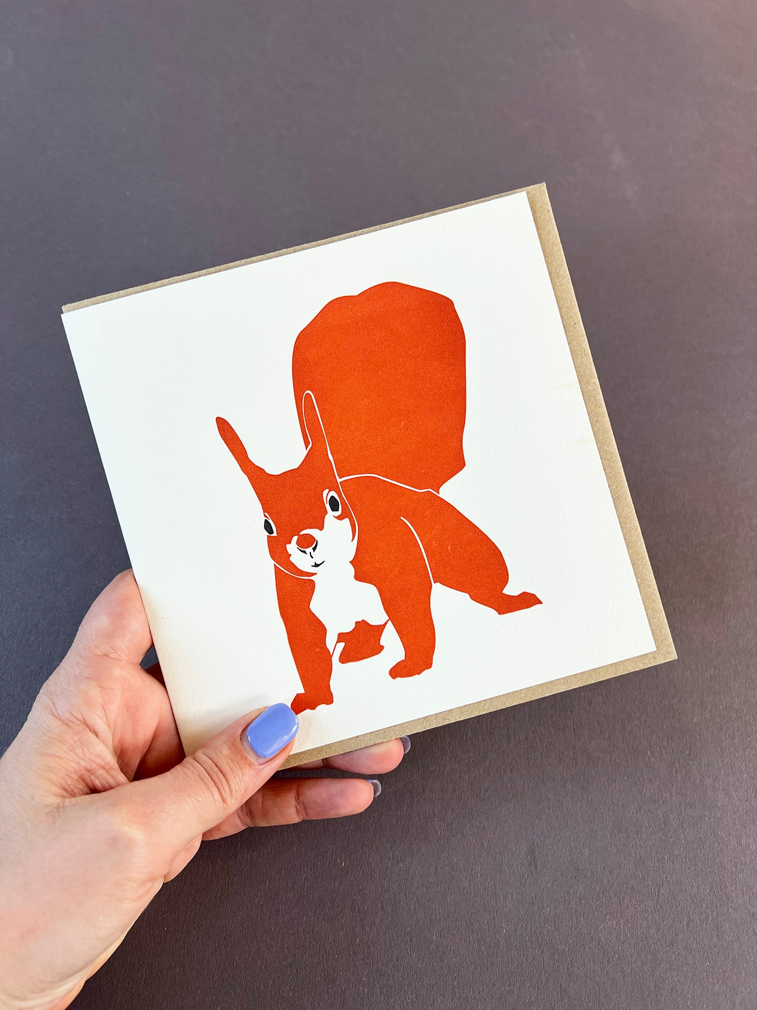 Squirrel Letterpress Card
