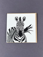 Zebra Letterpress Card